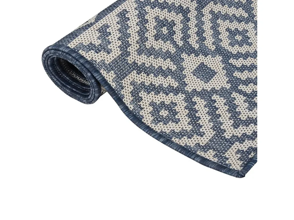 Acessório de Viagem Tapete de tecido plano para exterior 160x230 cm riscas azuis