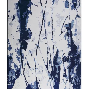 Componente RV Externo Tapete branco e azul 160 x 230 cm IZMIT