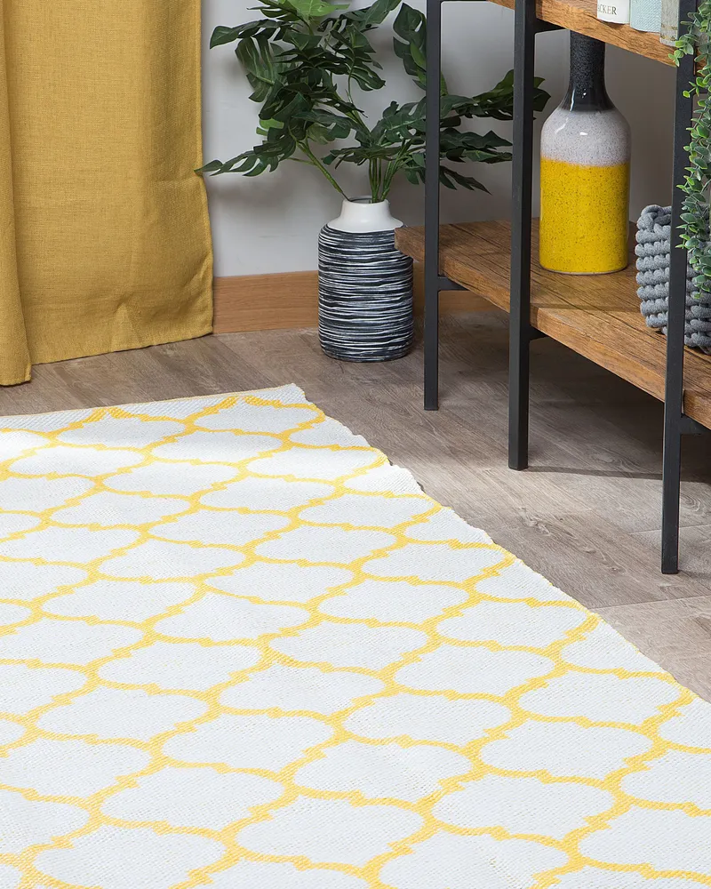 Componente RV Externo Tapete de área reversível amarelo 140 x 200 cm AKSU