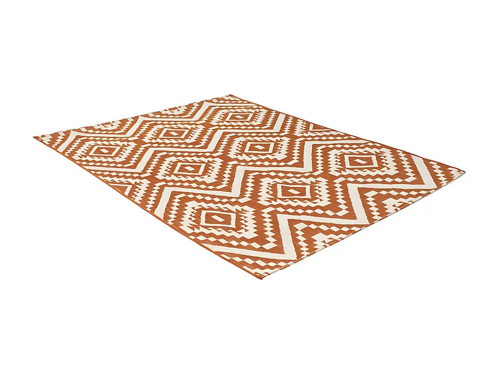 Componente para Exterior Tapete de interior ou de exterior estilo étnico CAREA - 150 x 200 cm - Laranja