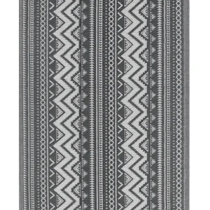 Peç para Exterior Tapete de exterior preto 120 x 180 cm NAGPUR