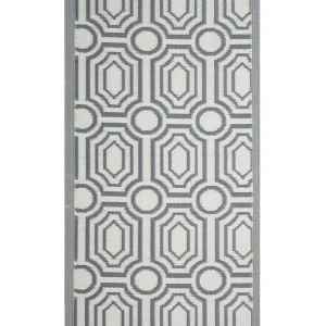 Robusto para RV Tapete de área reversível cinzento 90 x 180 cm BIDAR
