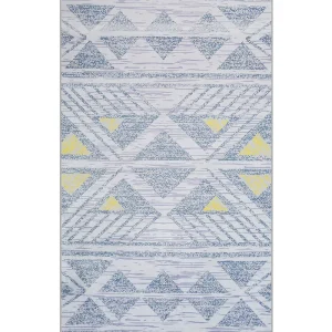 Tapete cinzento e amarelo 80 x 150 cm KARGI com 2 Anos de Garantia