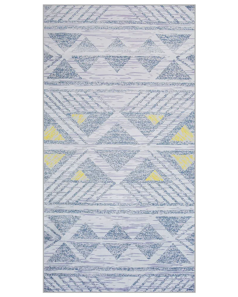 Tapete cinzento e amarelo 80 x 150 cm KARGI com 2 Anos de Garantia