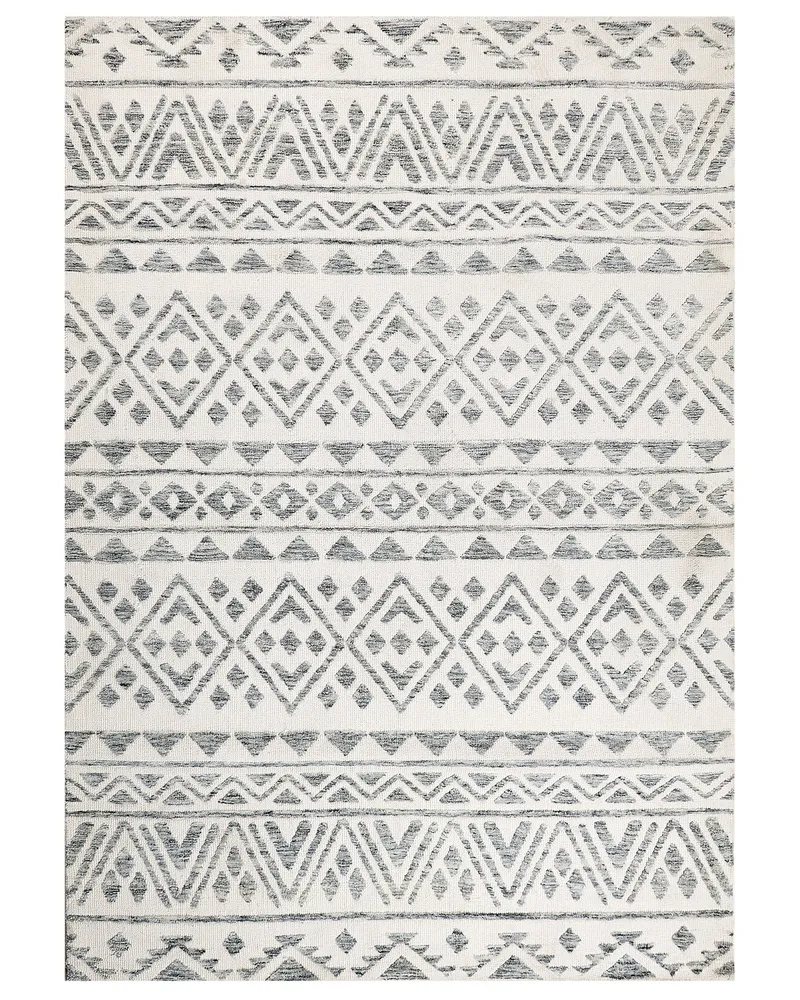 Tapete creme e cinzento 160 x 230 cm ASPANI com Fechadura de Seguranç