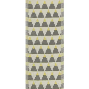 Tapete de exterior amarelo e cinzento 60 x 105 cm HISAR com Gancho de Reboque