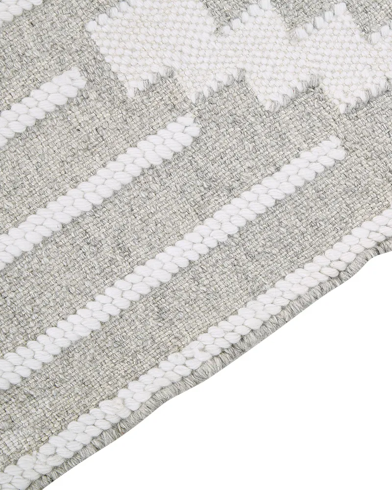 Tapete de exterior branco e cinzento 160 x 230 cm TABIAT com Proteção UV