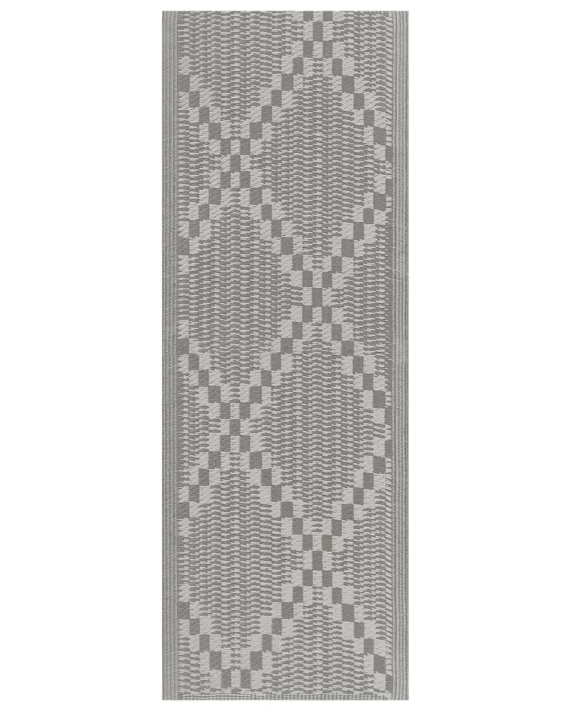 Tapete de exterior cinzento 60 x 105 cm JALNA com Garantia Estendida