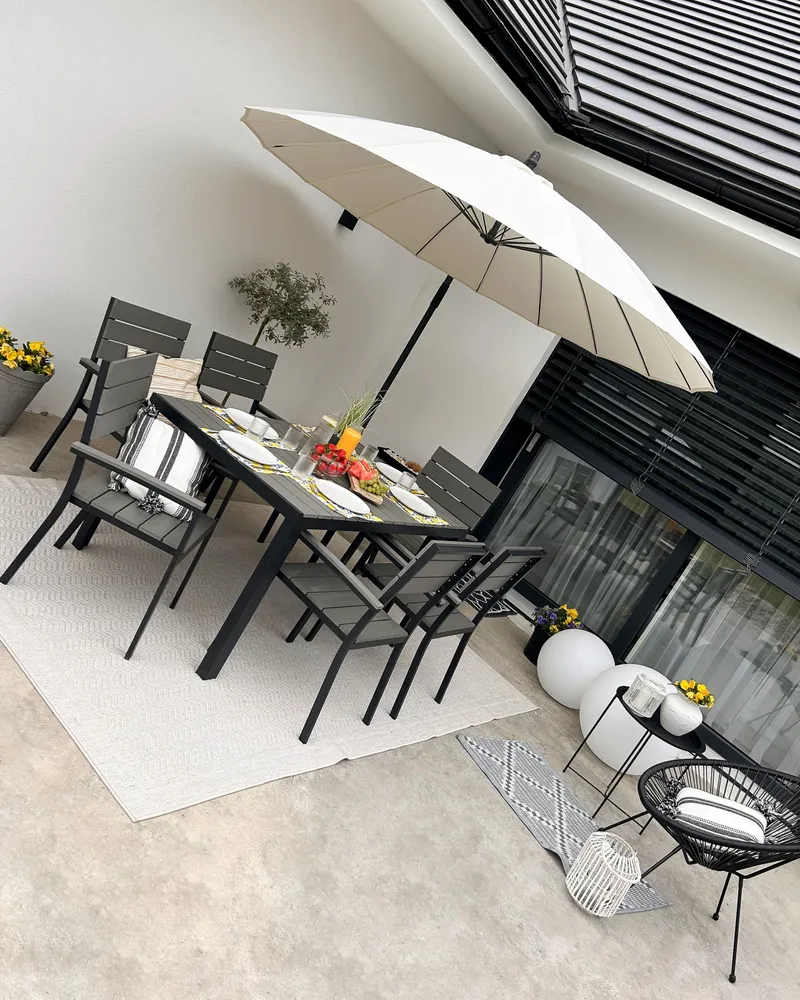 Tapete de exterior cinzento 60 x 105 cm JALNA com Garantia Estendida