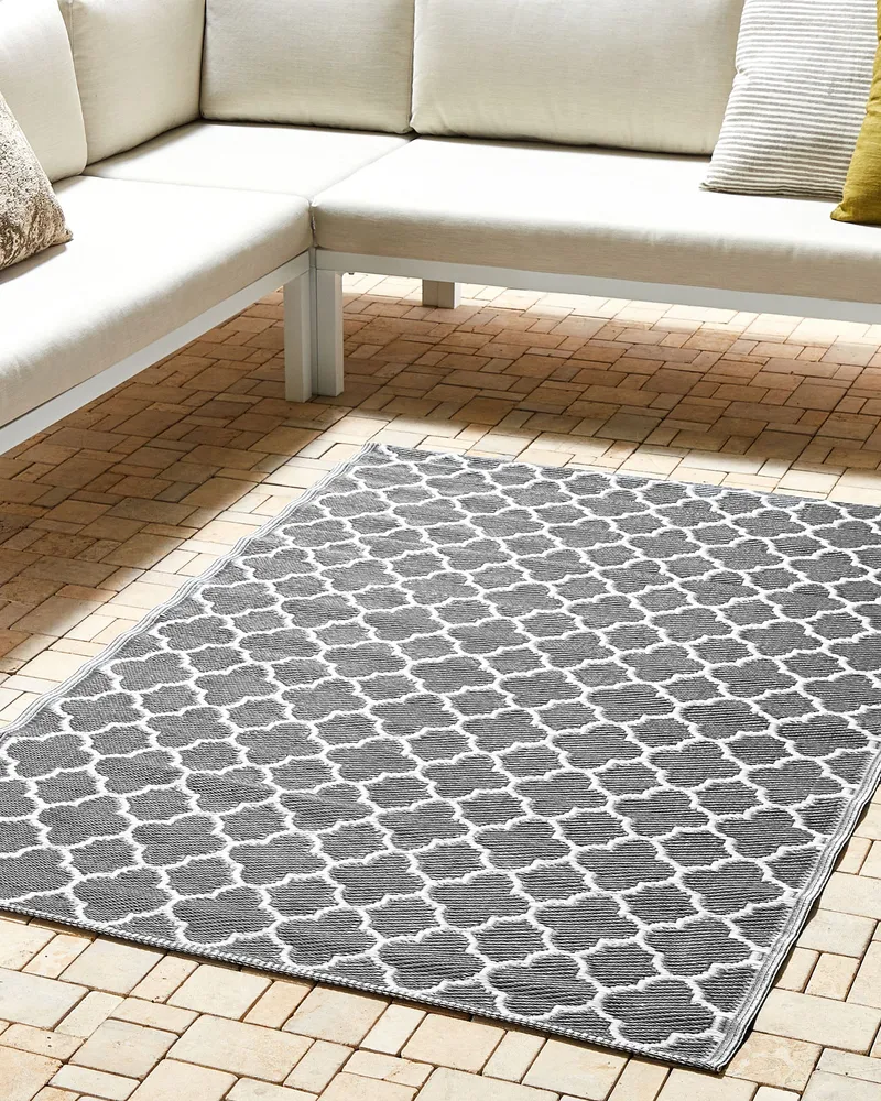 Tapete de exterior cinzento 120 x 180 cm SURAT | Resistente à Água |