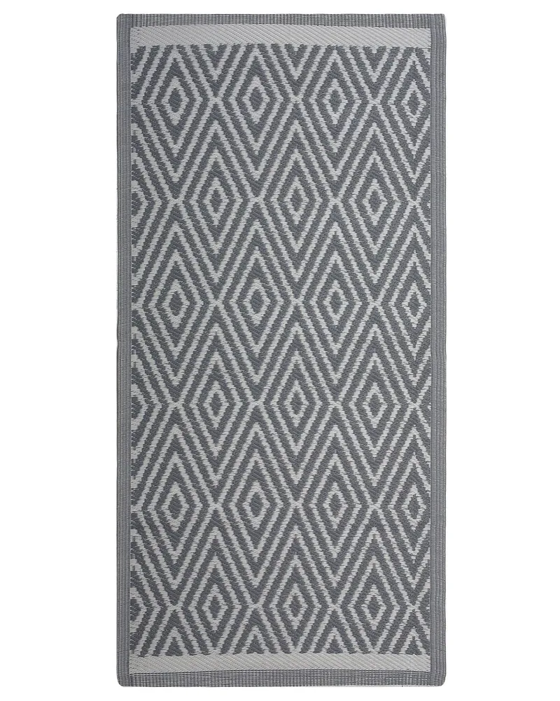 Tapete de exterior cinzento distinto 90 x 150 cm SIKAR
