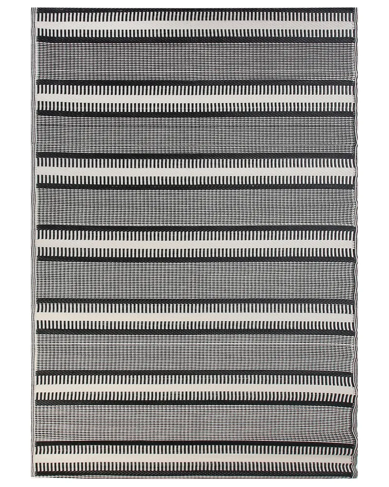 Tapete de exterior creme e preto 160 x 230 cm MANSA - Compatível com Diversos Modelos