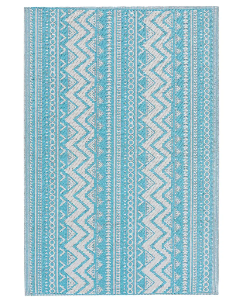 Tapete de exterior turquesa 120 x 180 cm NAGPUR com Fechadura de Seguranç