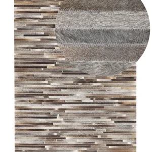 Tapete de pele genuína arco-íris 160 x 230 cm TUZLUCA - Compatível com Diversos Modelos