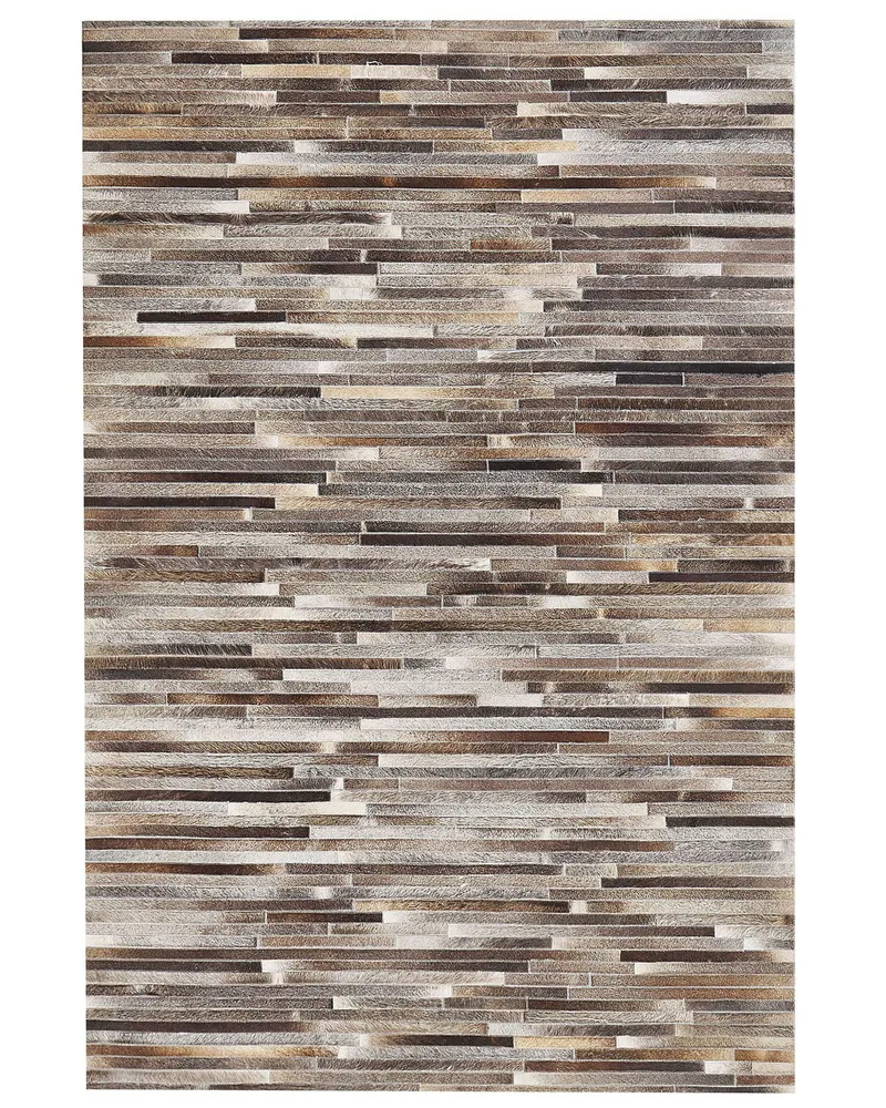 Tapete de pele genuína arco-íris 160 x 230 cm TUZLUCA - Compatível com Diversos Modelos