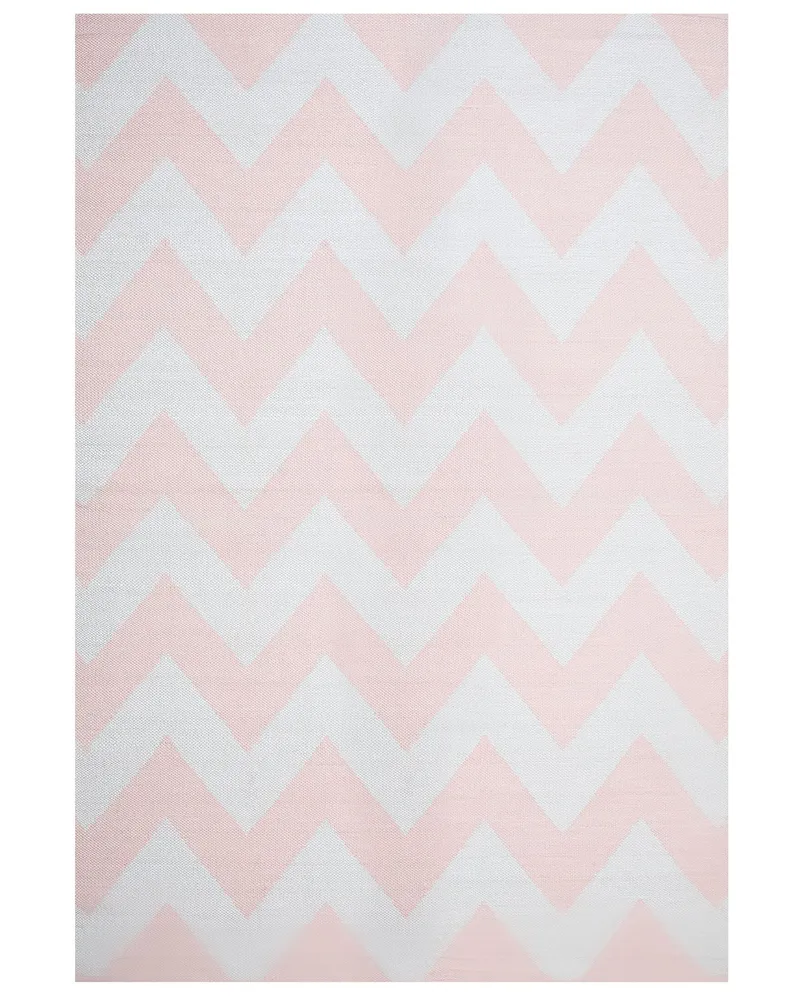Tapete de área branco e rosa 140 x 200 cm KONARLI com Proteção UV