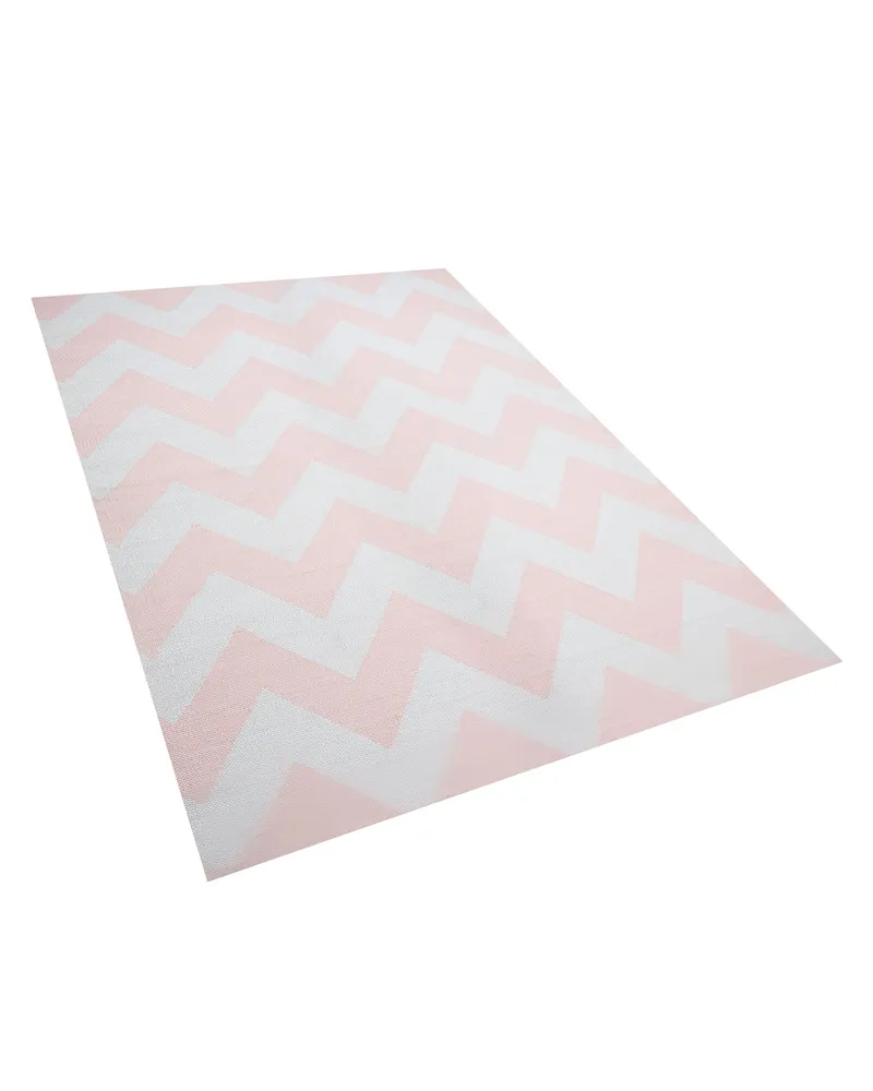 Tapete de área branco e rosa 140 x 200 cm KONARLI com Proteção UV