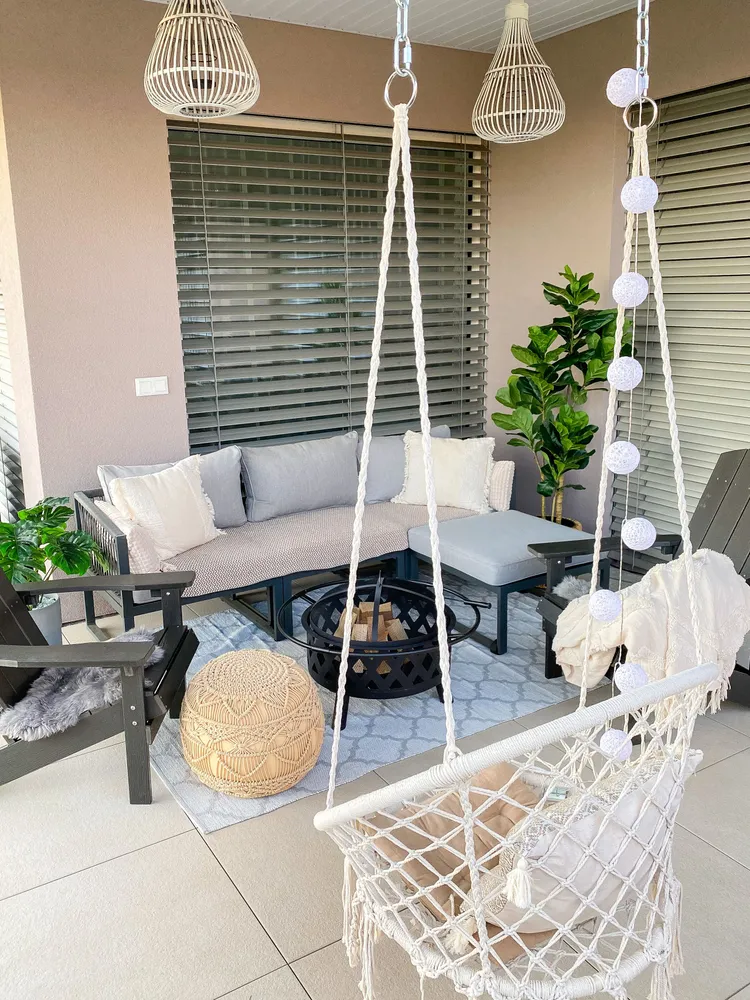 Tapete de área reversível cinzento 160 x 230 cm AKSU para RV e Autocaravanas