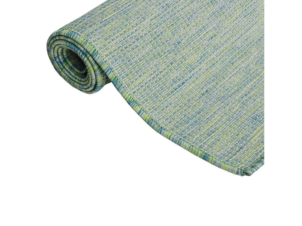 Tapete de tecido plano para exterior 160x230 cm turquesa com Gancho de Reboque