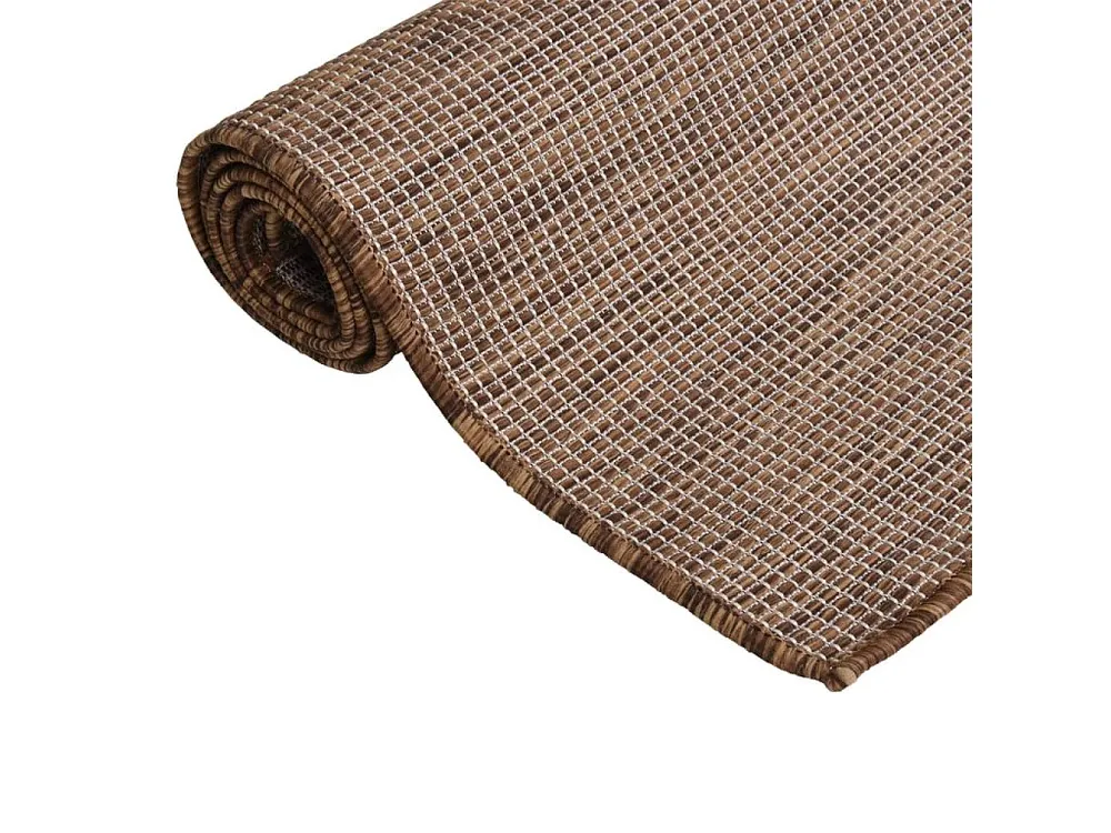 ço Galvanizado Tapete de tecido plano para exterior 160x230 cm castanho