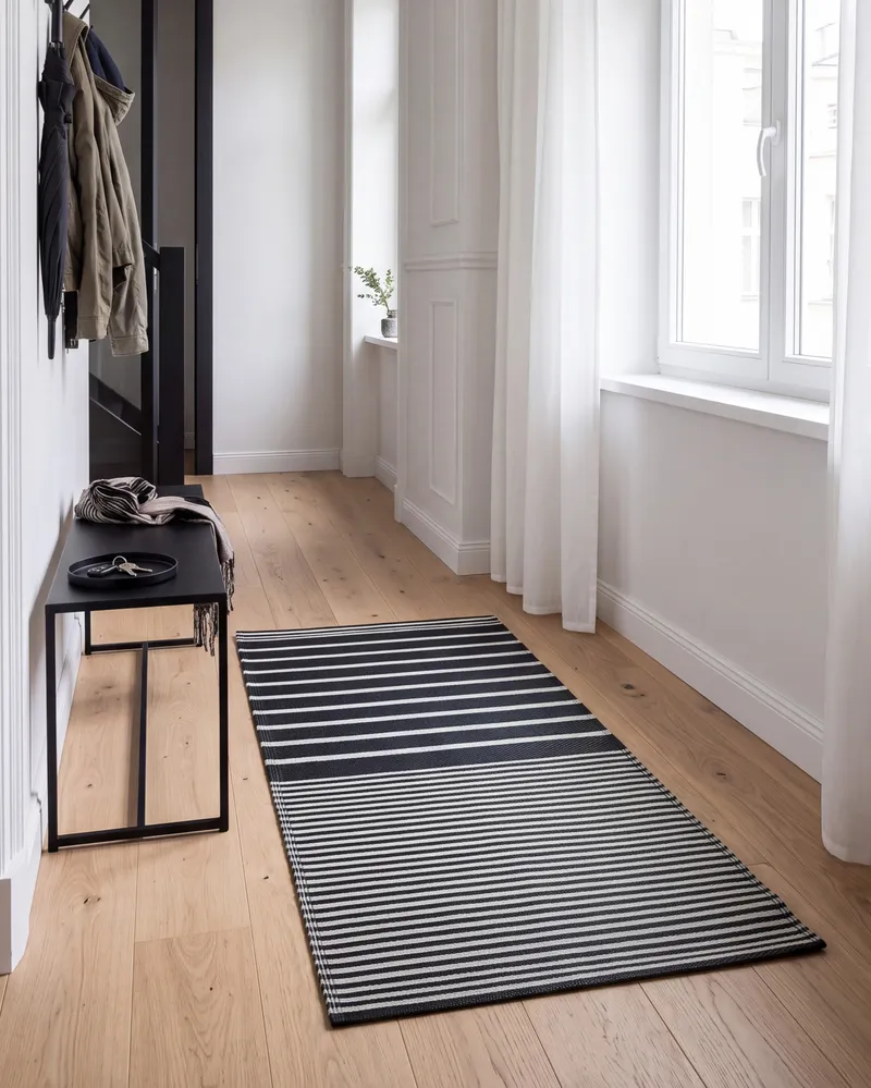 Kit Completo Tapete de exterior preto 90 x 180 cm HALDIA
