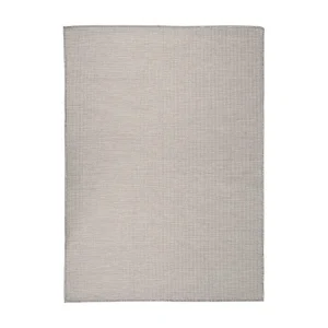 Kit Completo Tapete de tecido plano para exterior 200x280 cm cinza-acastanhado