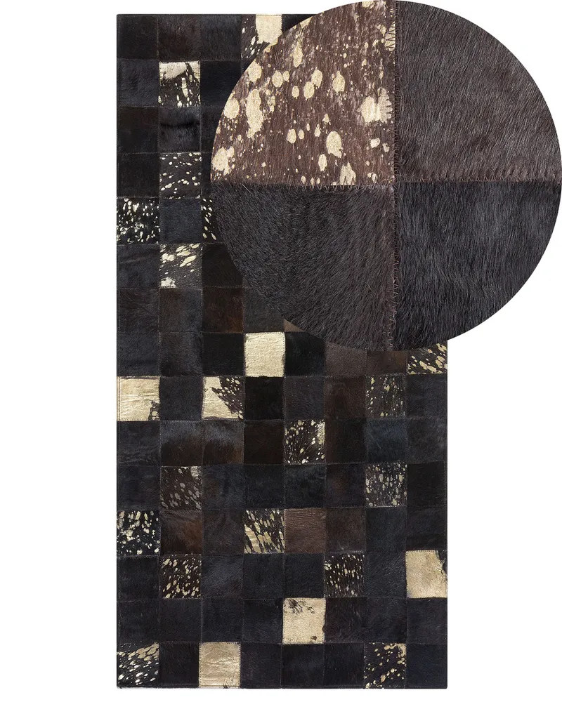 Protetor de Porta-traseira Tapete em pele genuína castanha 80 x 150 cm BANDIRMA