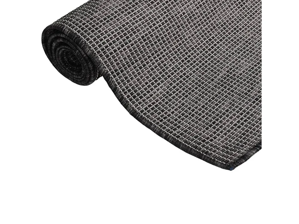 Protetor de Porta-traseira Tapete de tecido plano para exterior 80x250 cm cinzento