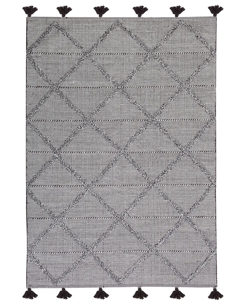 Resistente Impactos Tapete de algodão castanho 140 x 200 cm TUZLA