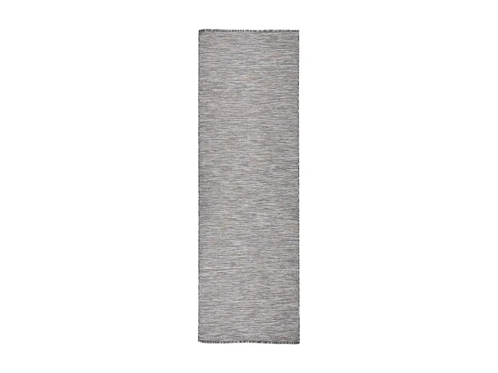 Suporte para Bicicleta na Caçamba Tapete de tecido plano para exterior 80x250 cm castanho e azul