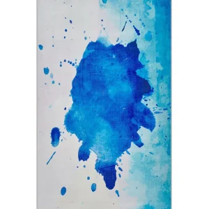 Tapete azul 80 x 150 cm ODALAR com Material Resistente UV