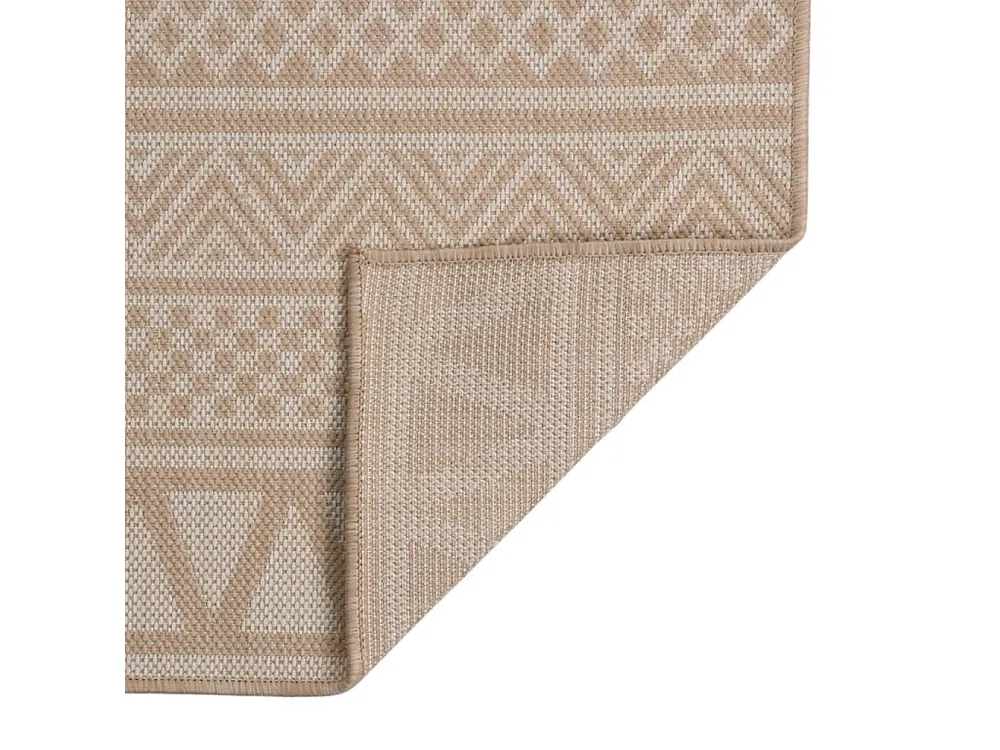 Tapete de tecido plano para exterior 200x280 cm riscas castanhas para Caminhonete