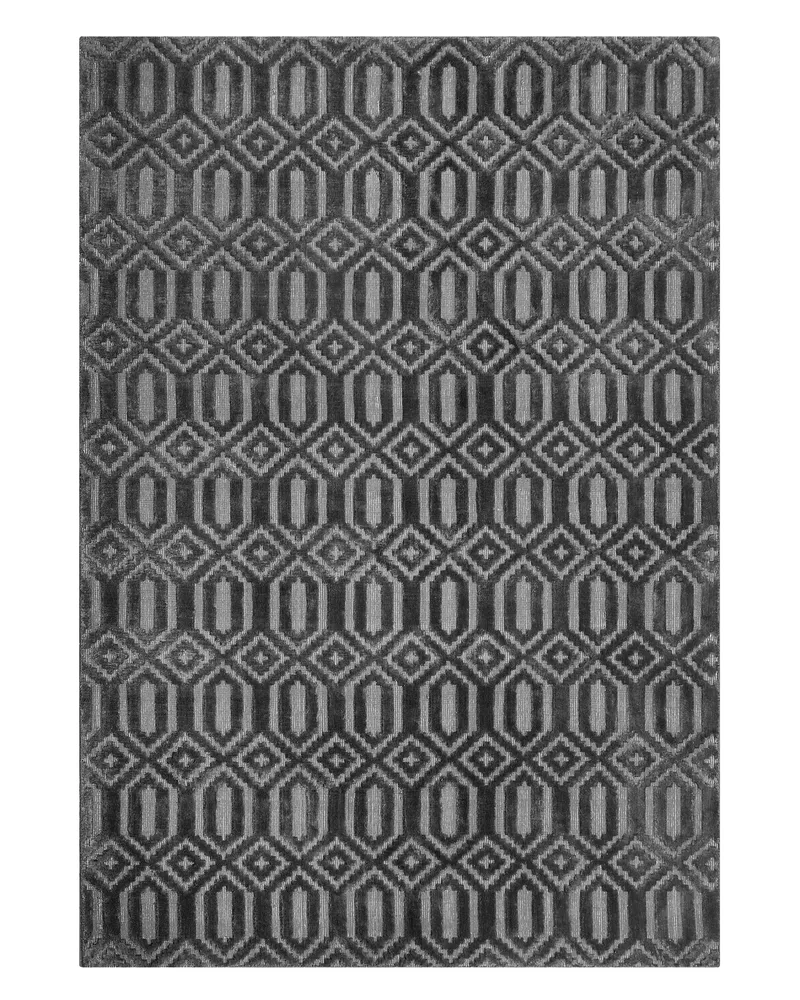 Tapete em viscose cinzenta escura 140 x 200 cm ADATEPE com Espuma Protetora