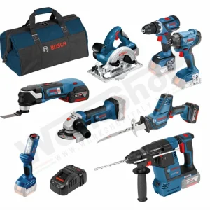 Promo Kit Bosch Professional GWS 18-125 V-LI + GKS 18V-LI + GSR 18V-60 C + GBH 18V-26 + GDR 18V-200 C + GOP 18V-28 + GSA 1...