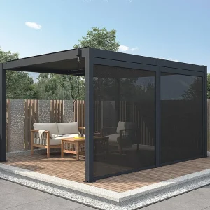 Cortina retrátil para pérgola bioclimática, L3,67 x 2,05 m, VIADANA