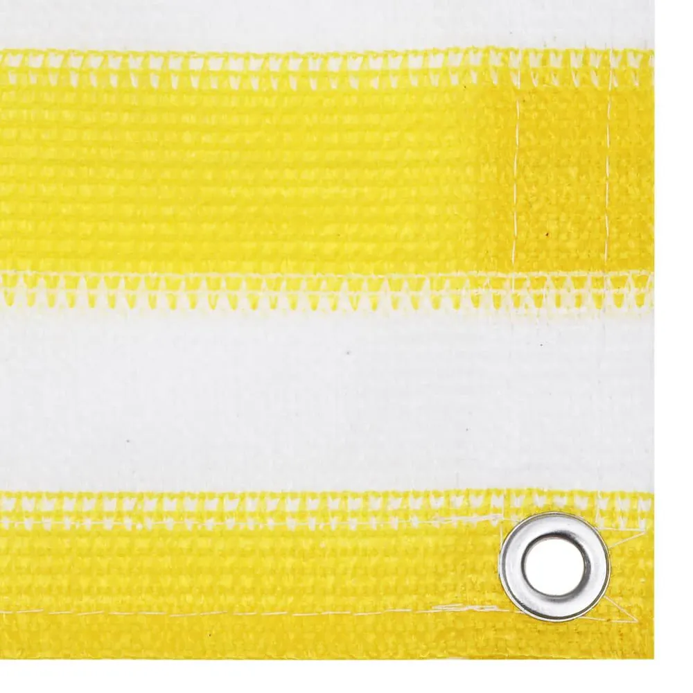 Tela de varanda 90x300 cm PEAD amarelo e branco