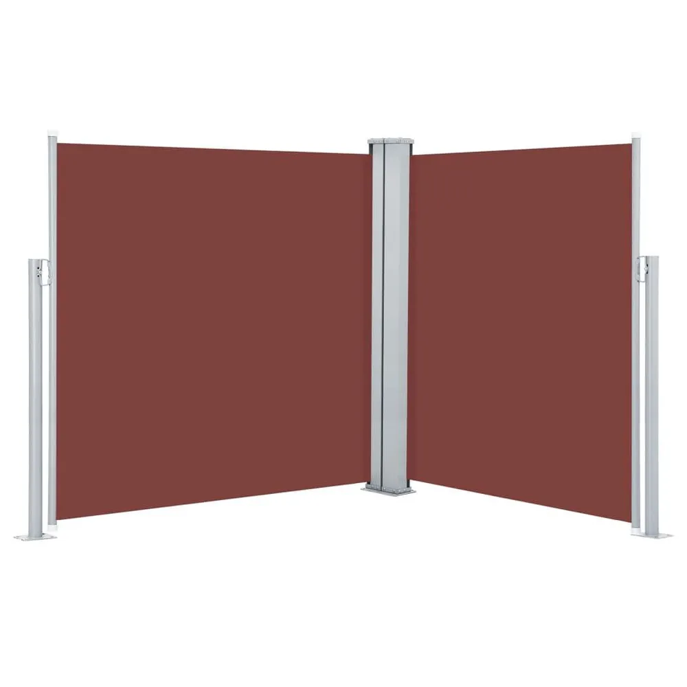 Toldo lateral retrátil 170x600 cm castanho