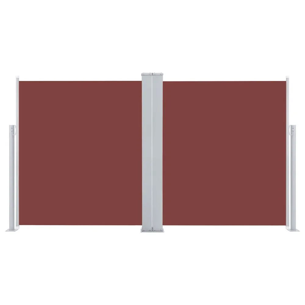 Toldo lateral retrátil 170x600 cm castanho