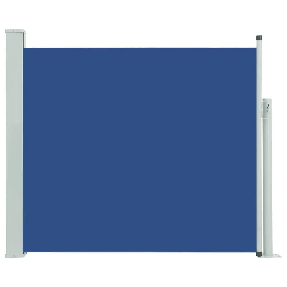 Toldo lateral retrátil para pátio 100x300 cm azul