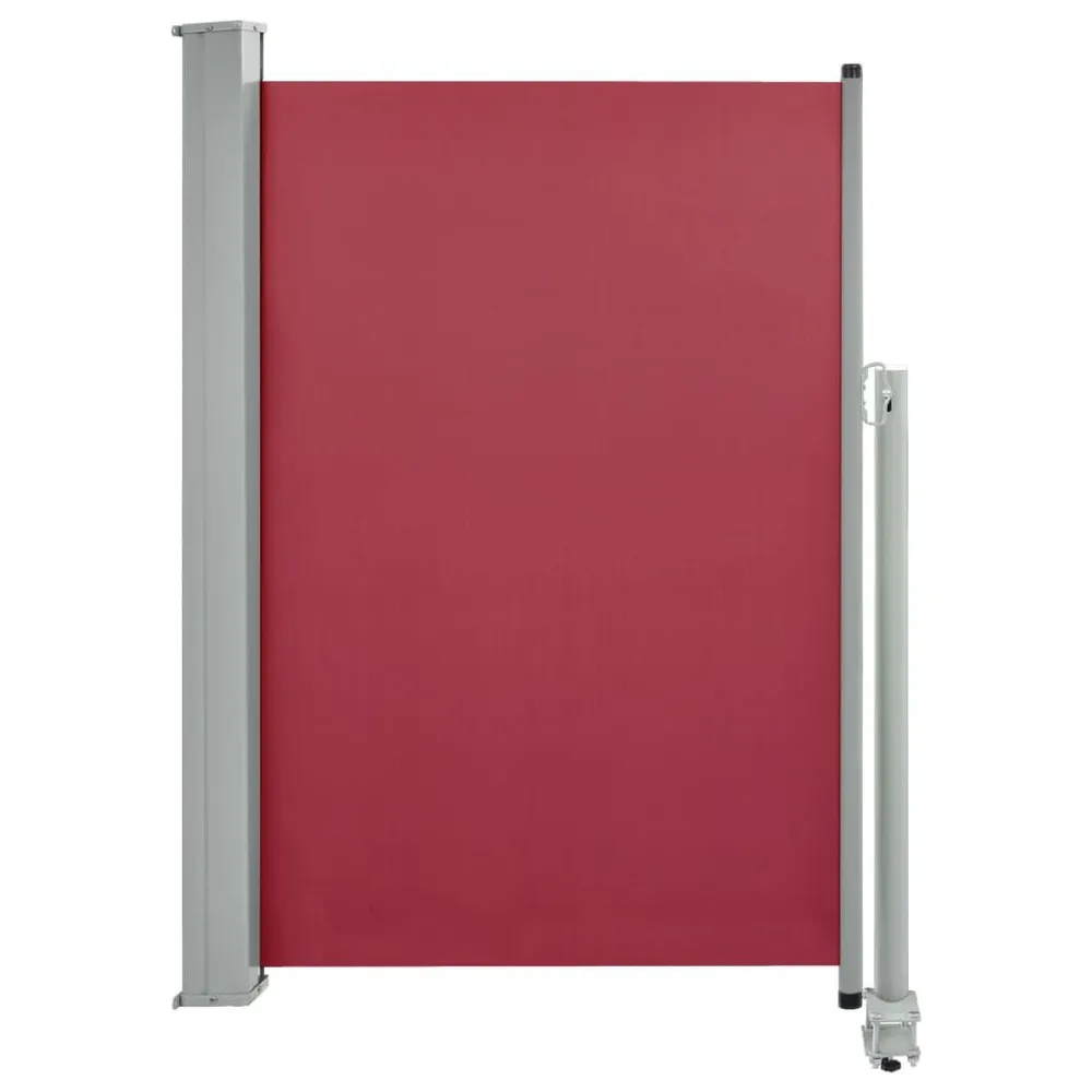 Toldo lateral retrátil para pátio 120x300 cm vermelho