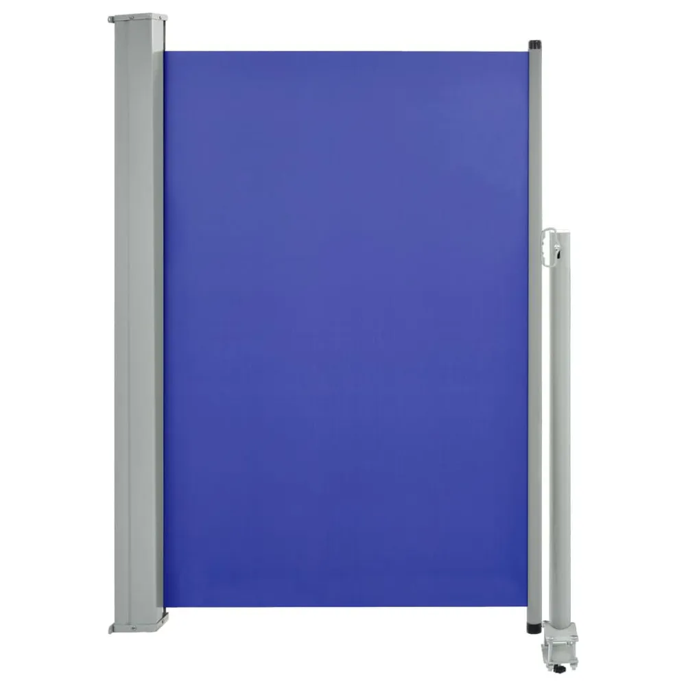 Toldo lateral retrátil para pátio 120x300 cm azul