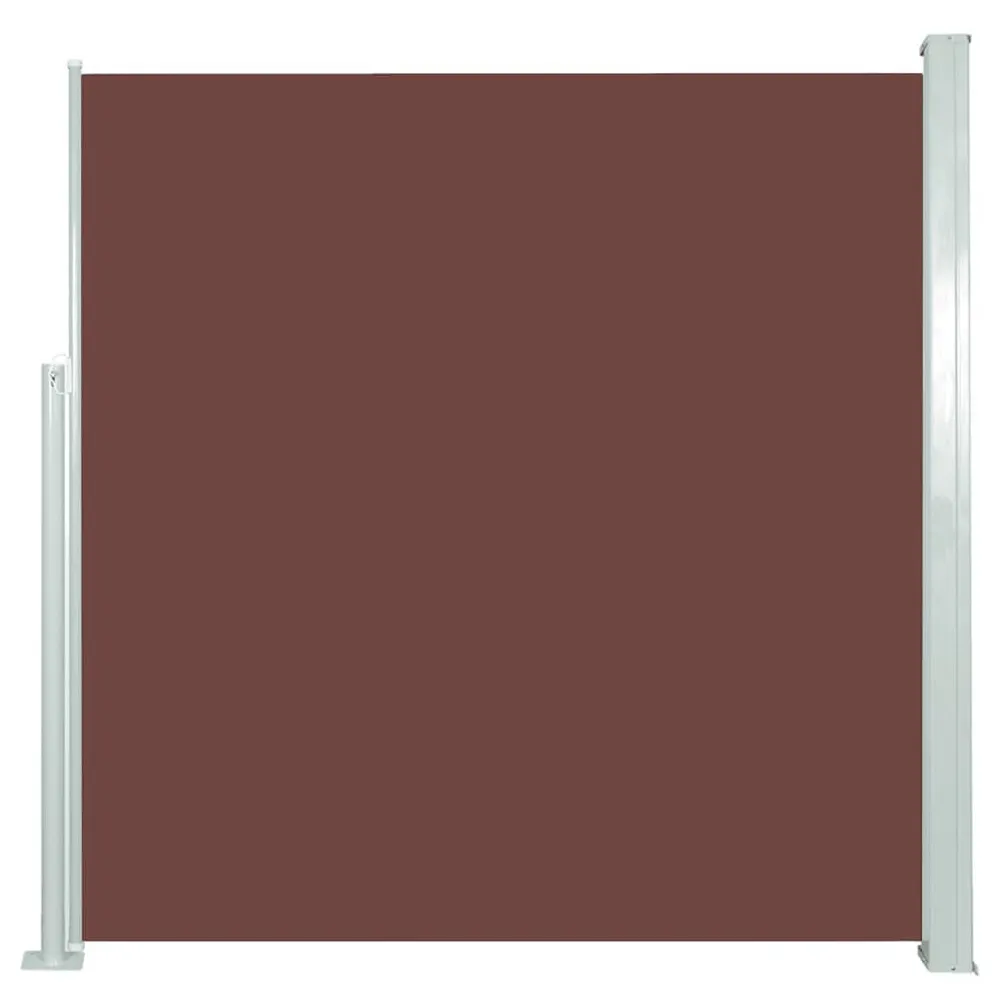 Toldo lateral retrátil para pátio 140x300 cm castanho