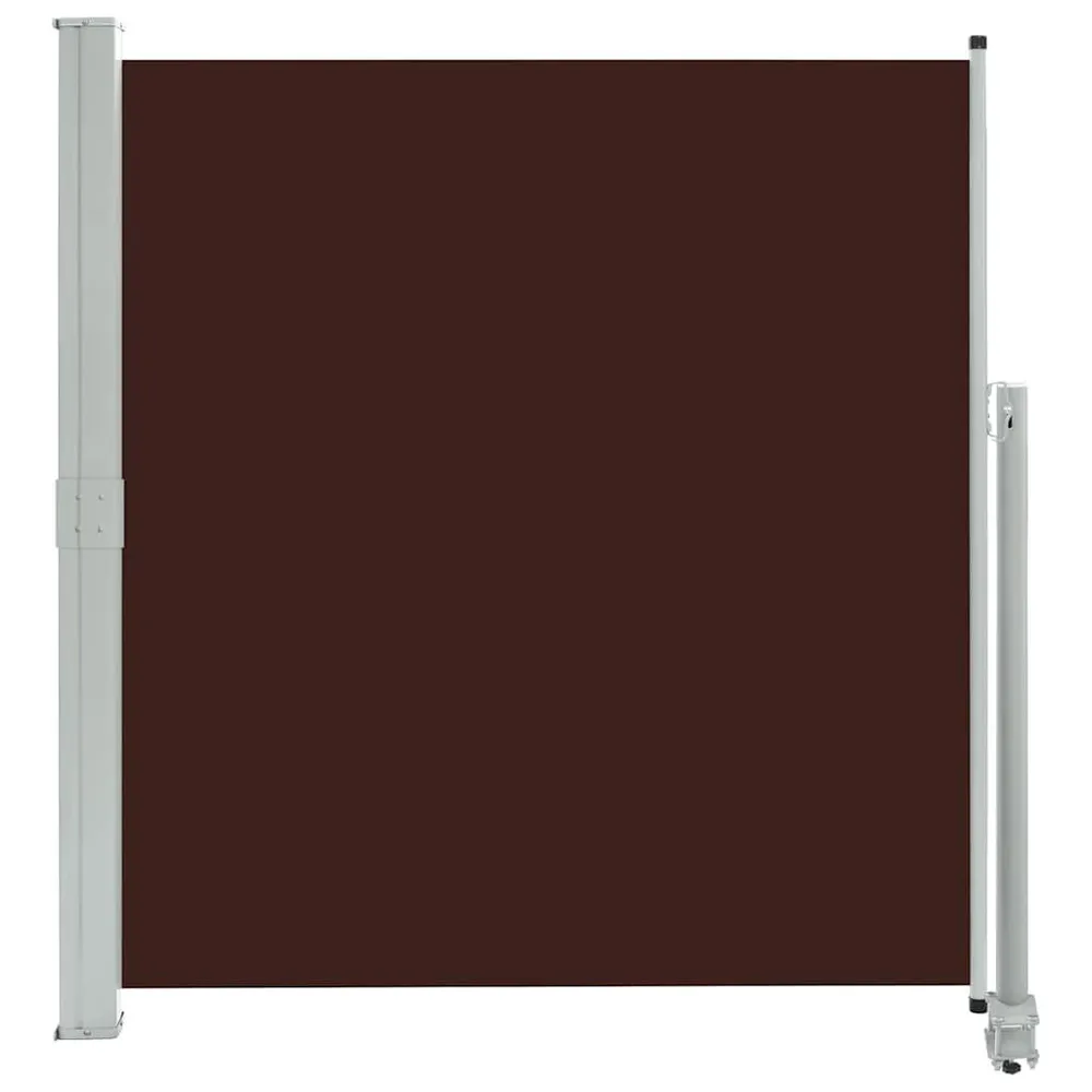 Toldo lateral retrátil para pátio 140x300 cm castanho