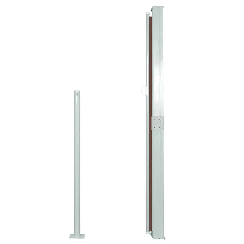 Toldo lateral retrátil para pátio 140x300 cm castanho