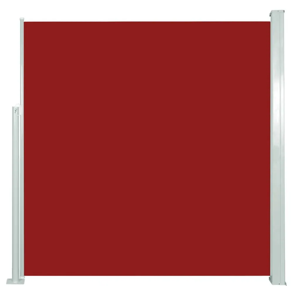 Toldo lateral retrátil para pátio 140x300 cm vermelho