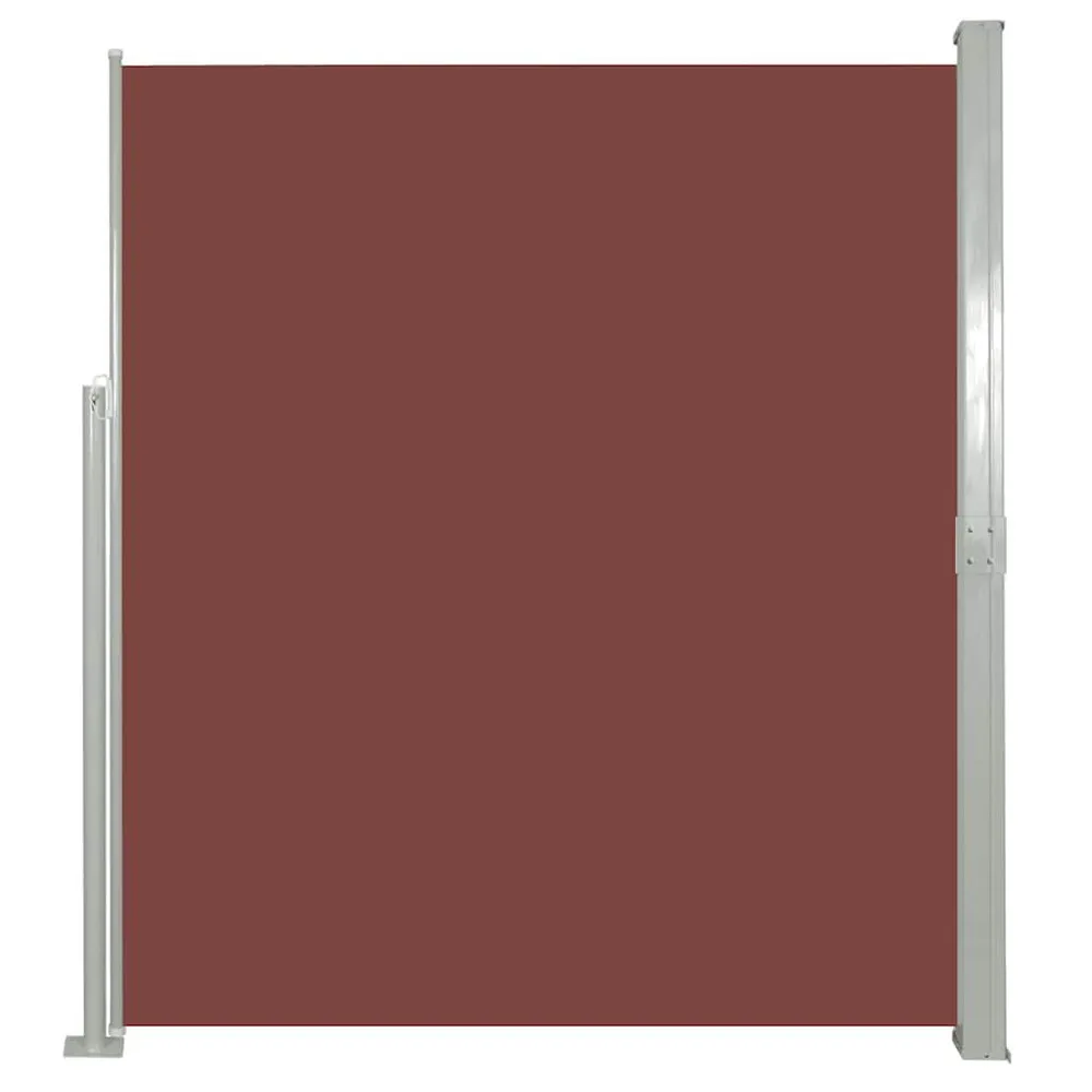 Toldo lateral retrátil para pátio 160x300 cm castanho