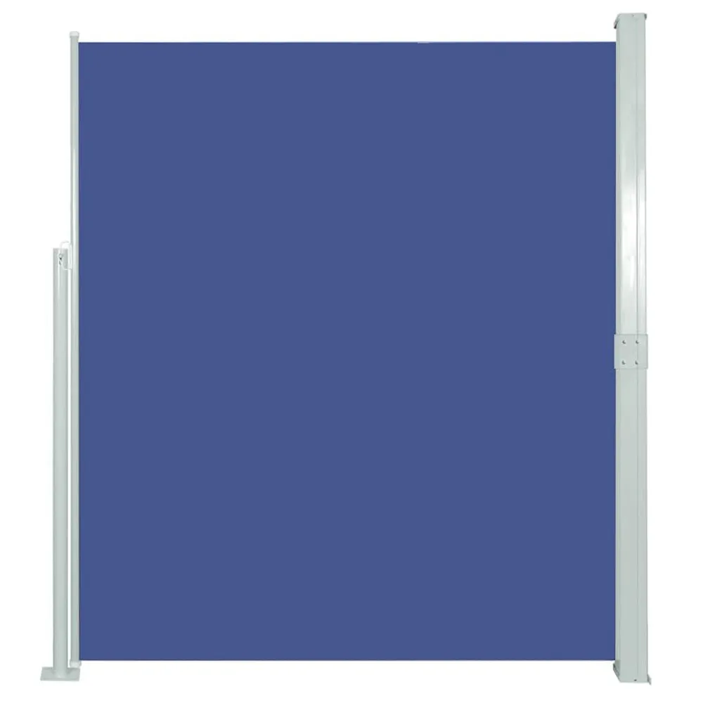 Toldo lateral retrátil para pátio 170x300 cm azul