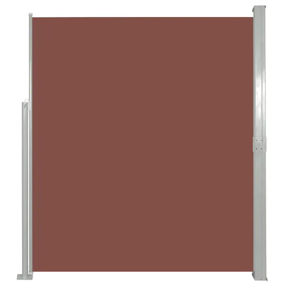 Toldo lateral retrátil para pátio 170x300 cm castanho