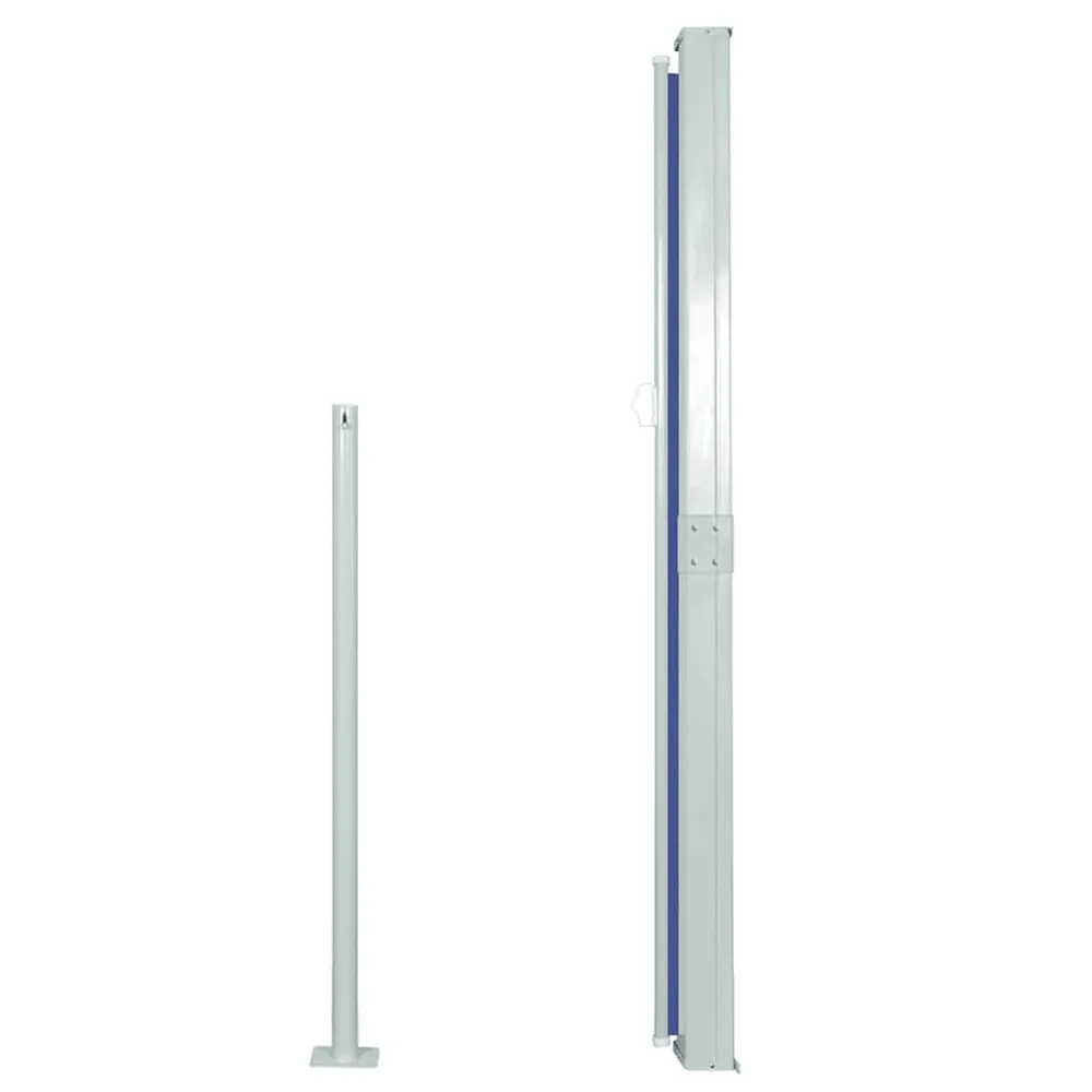 Toldo lateral retrátil para pátio 170x300 cm azul