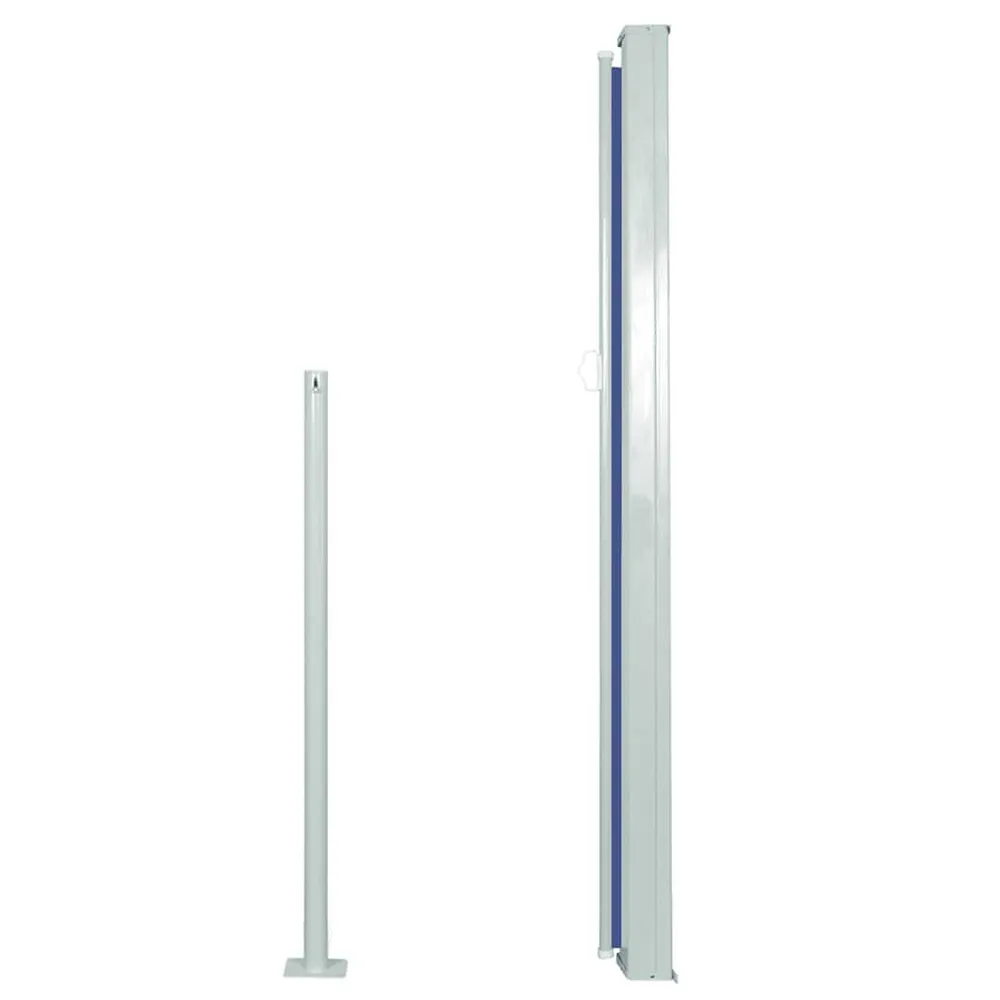 Toldo lateral retrátil para pátio 170x300 cm azul